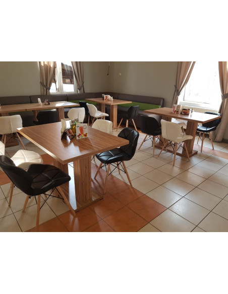 Giulia -  Tables with rectangular top and two central legs for bar, restaurant, pub, fast-food, pizzeria or club