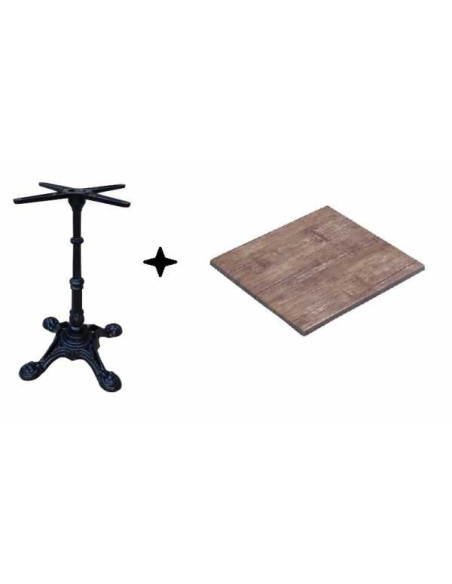 Hana V -  WERZALIT tables with cast iron center leg for outdoor and indoor- bar, restaurant, pub, fast-food, pizzeria or club