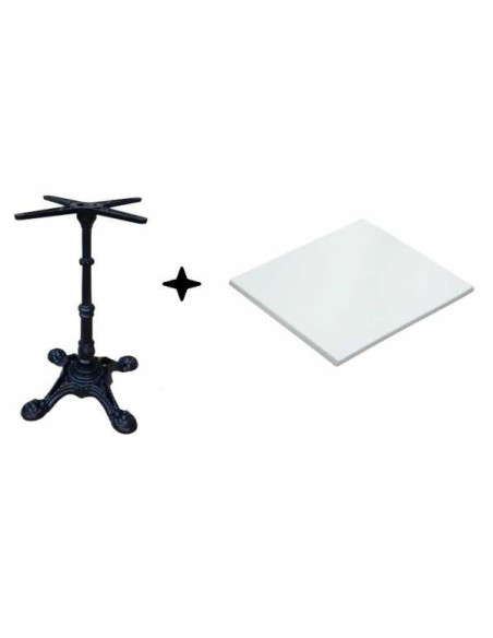 Hana V -  WERZALIT tables with cast iron center leg for outdoor and indoor- bar, restaurant, pub, fast-food, pizzeria or club