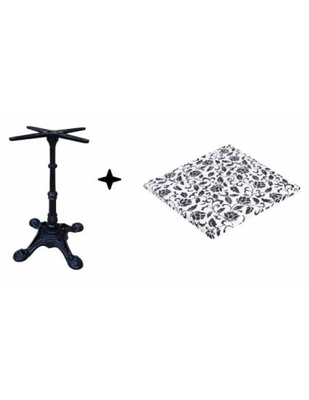 Hana V -  WERZALIT tables with cast iron center leg for outdoor and indoor- bar, restaurant, pub, fast-food, pizzeria or club