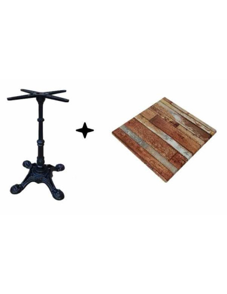 Hana V -  WERZALIT tables with cast iron center leg for outdoor and indoor- bar, restaurant, pub, fast-food, pizzeria or club