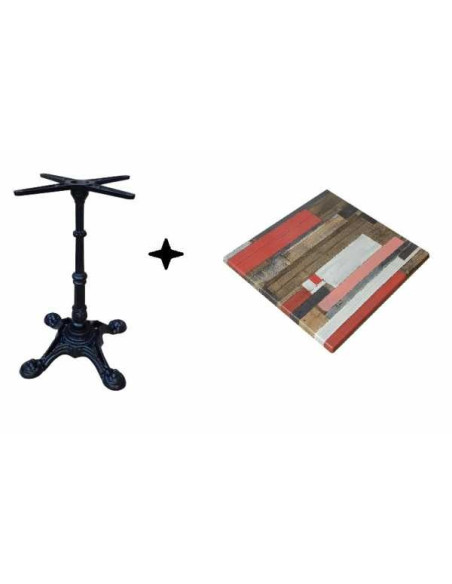 Hana V -  WERZALIT tables with cast iron center leg for outdoor and indoor- bar, restaurant, pub, fast-food, pizzeria or club