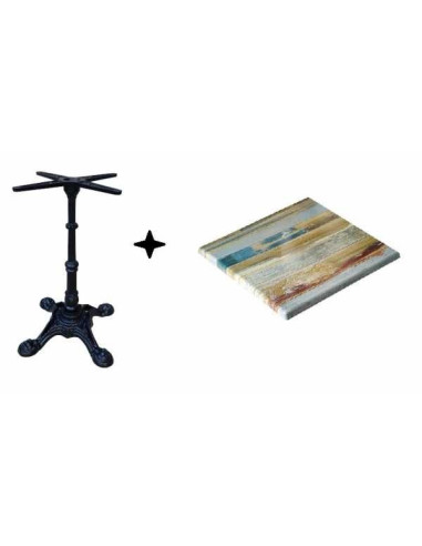 Hana V -  WERZALIT tables with cast iron center...