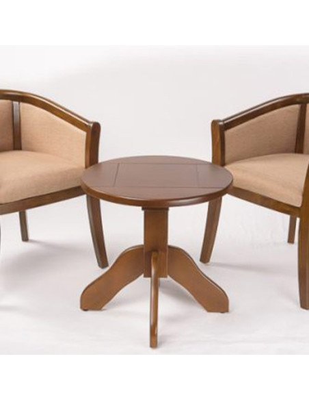 Denver -  Wooden table with round top for bar, restaurant, pub, fast-food, pizzeria or club