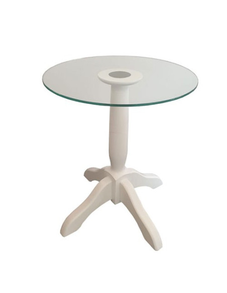 Oslo -  Solid beech wood table and safety glass top, for bar, restaurant, pub, fast-food, pizzeria or club