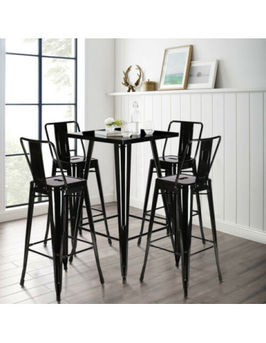 Tolix -  High steel tables, modern, in...