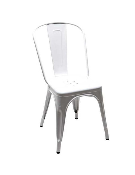 Tolix glossy white - Steel chairs, modern, in industrial style, for bar, restaurant, pub, fast-food, pizzeria or club