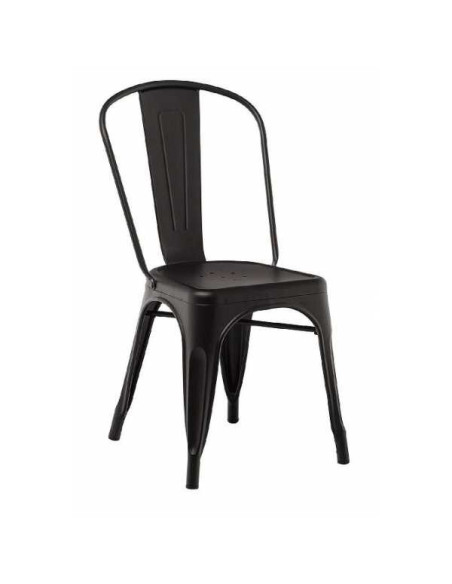 Tolix matt black - Steel chairs, modern, in industrial style, for bar, restaurant, pub, fast-food, pizzeria or club