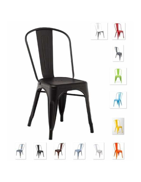 Tolix glossy green- Steel chairs, modern, in industrial style, for bar, restaurant, pub, fast-food, pizzeria or club