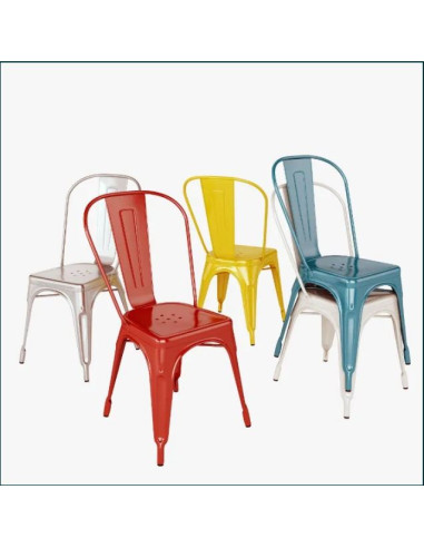 Tolix glossy green- Steel chairs, modern, in...