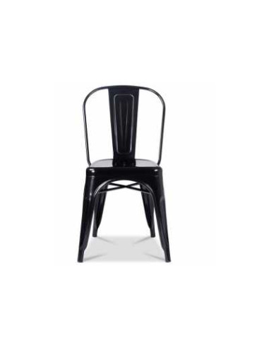 TOLIX design, negru lucios - Scaune din oțel,...