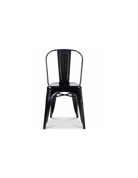 Tolix glossy black- Steel chairs, modern, in industrial style, for bar, restaurant, pub, fast-food, pizzeria or club