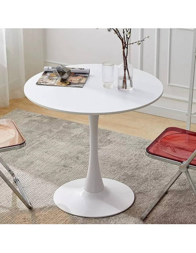 PLATINUM, TULIP Style Table, Round, 80x73 cm –...