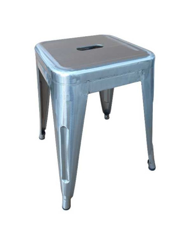 Tolix style, glossy white-  Steel bar stool,...