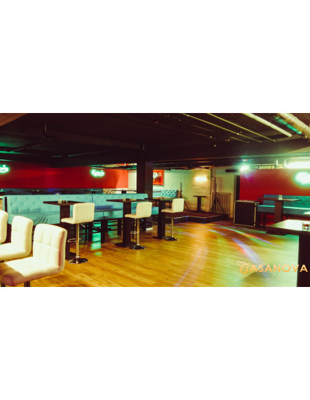 INDIRA - Mese înalte cu blat pătrat pentru bar, restaurant, pub, fast-food, pizzerie sau club