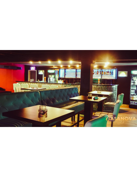 INDIRA - Mese înalte cu blat pătrat pentru bar, restaurant, pub, fast-food, pizzerie sau club