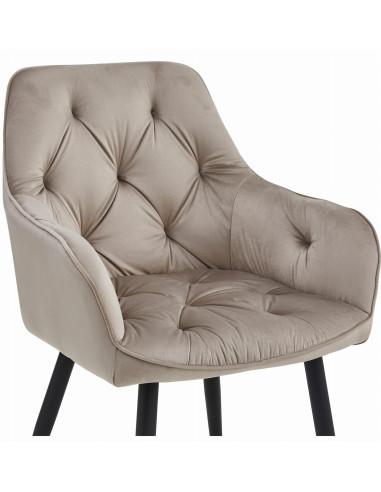 ROYAL P - HoReCa Dark Beige Velvet Chair  –...