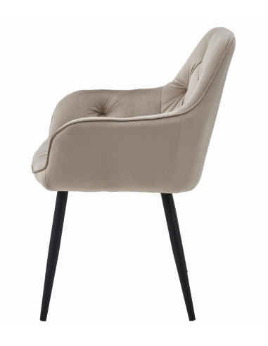 ROYAL P - HoReCa Dark Beige Velvet Chair  –...