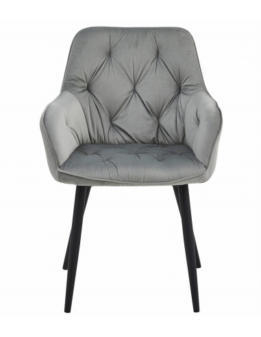ROYAL P - Scaun HoReCa Gri Deschis Catifea –...