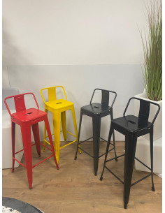 High-Backed Tolix Bar Stool – Stools for Bar, Café, Fast...