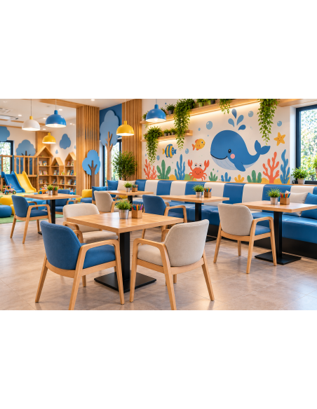 AMSTERDAM – Canapea modulară personalizabilă pentru Restaurant, Cafenea, Bar și HoReCa