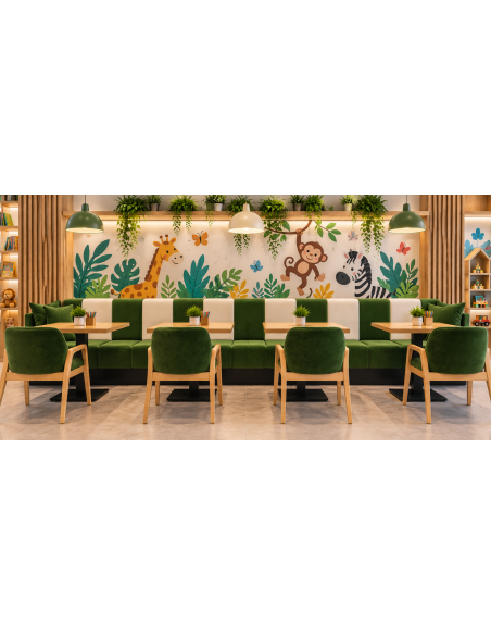 AMSTERDAM – Canapea modulară personalizabilă pentru Restaurant, Cafenea, Bar și HoReCa